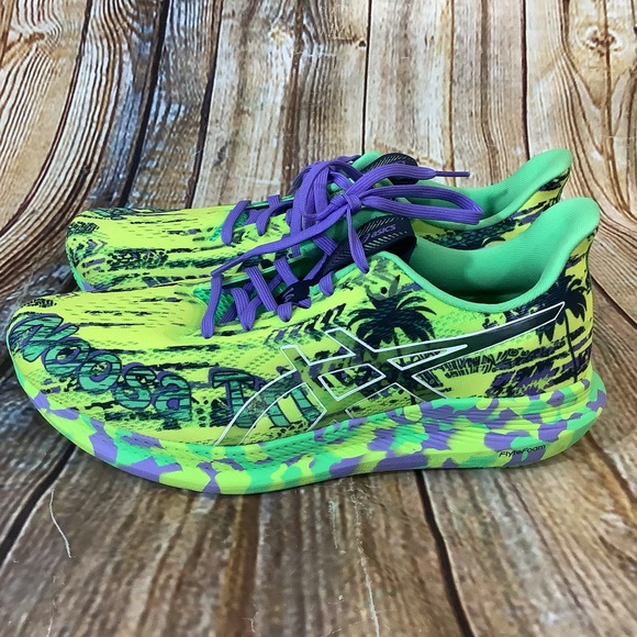 NWOT ASICS Noosa Tri Neon Green and Purple Athletic Shoes 9.5 - Picture 3 of 4